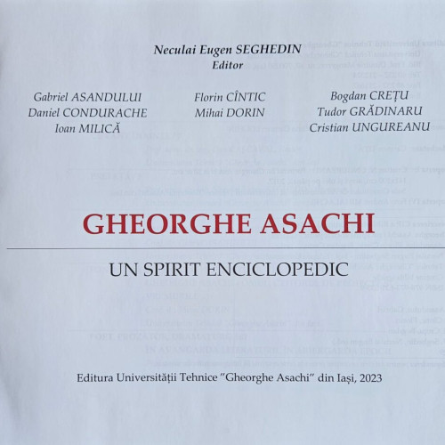 Asociatia Generala a Inginerilor din Romania premiază lucrarea despre Gheorghe Asachi