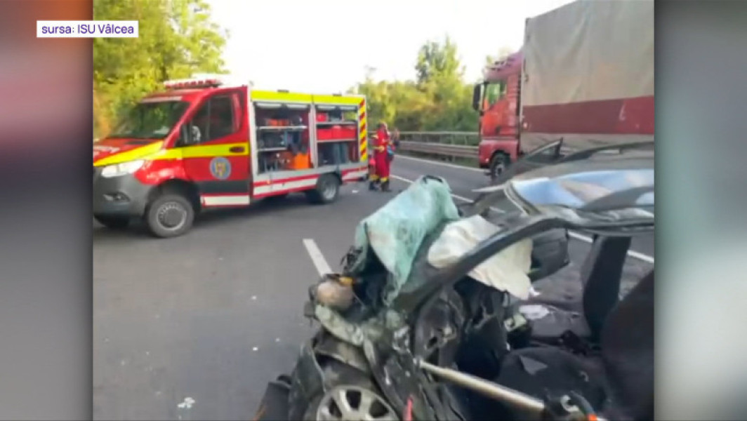 accident mortal în valcea: un om a pierdut viața după coliziunea dintre un autotren și un autoturism