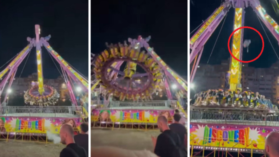 incident la un parc de distractii din bacau: bucata dintr-o instalatie s-a desprins in timpul functionarii