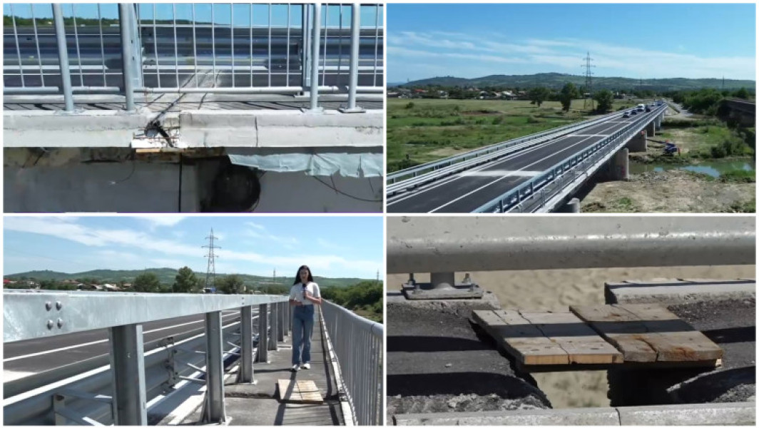 Pod nefinalizat pe DN1A din Prahova, circulație redeschisă cu probleme