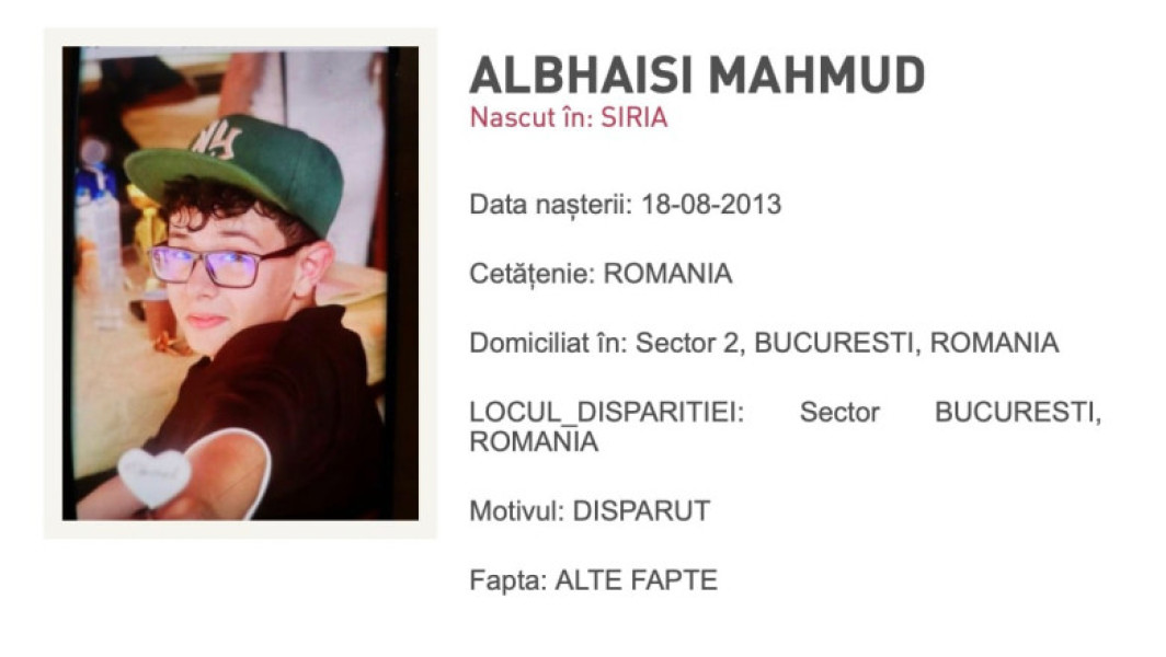 Poliția anunță dispariția unui copil în București
