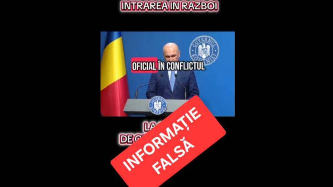 Avertizare despre clipuri false cu imaginea premierului Bolojan privind intrarea României în război