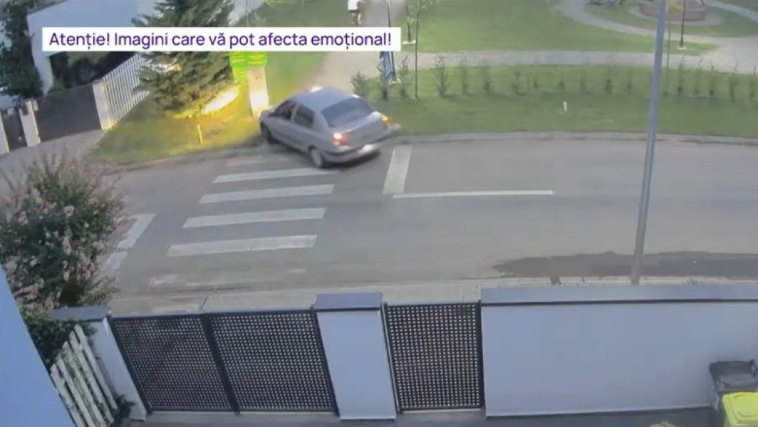 bărbat surprins conducând cu mașina pe alee din parc din Timiș