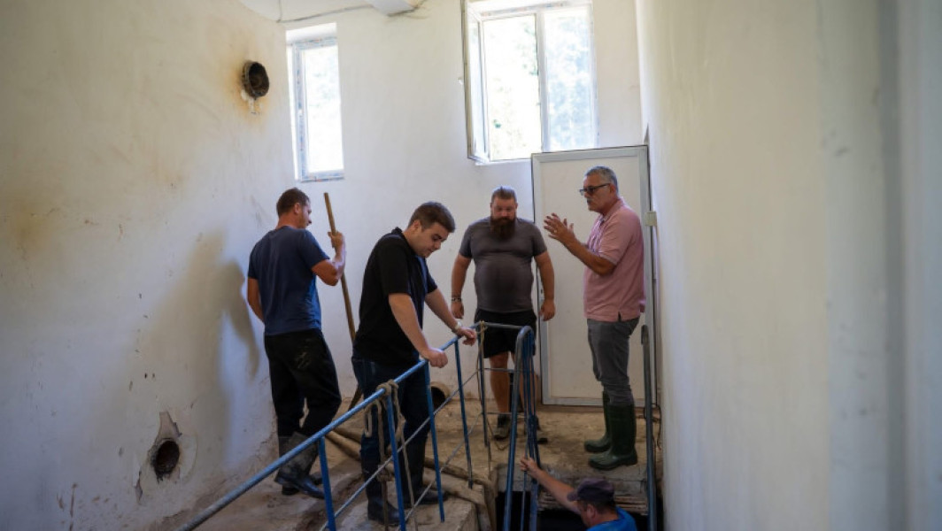 Repunerea în funcțiune a sistemului de apă potabilă în Ostra, după inundațiile din iulie