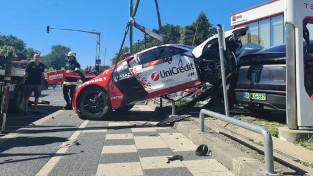 Accident în timpul unei curse de raliu la Timișoara, implicarea fiului lui Mihai Leu
