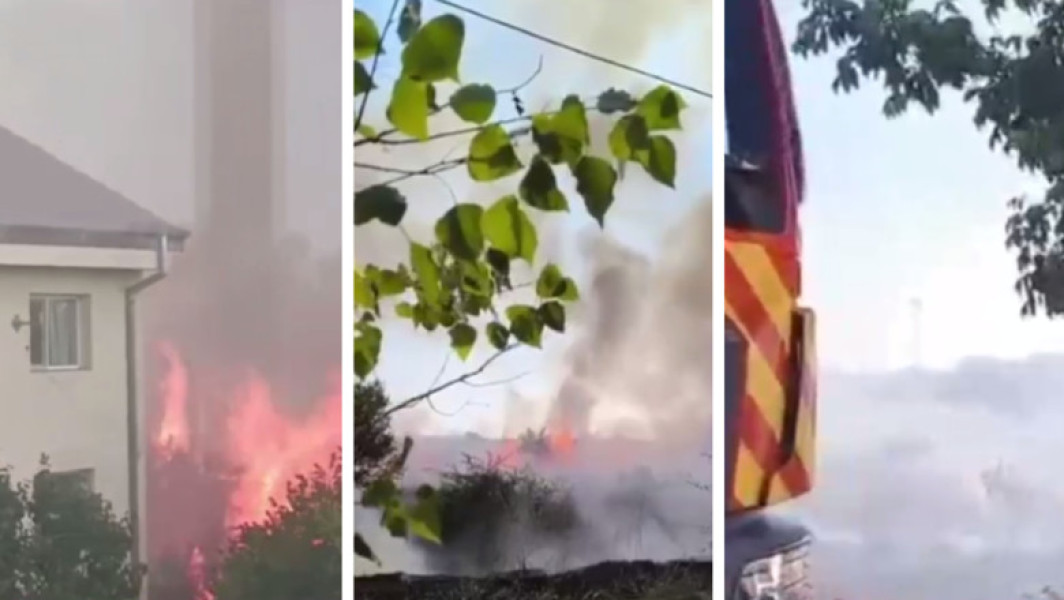 Incendiu de vegetație uscată în apropierea cartierului ANL din Galați