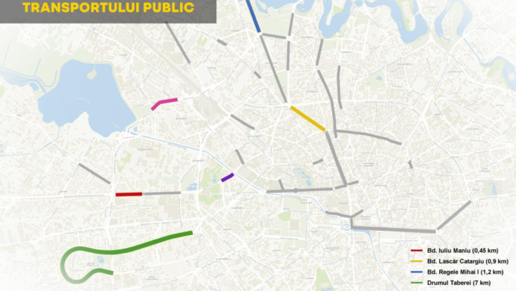 Bucureștiul va extinde rețeaua de benzi unice pentru transportul în comun
