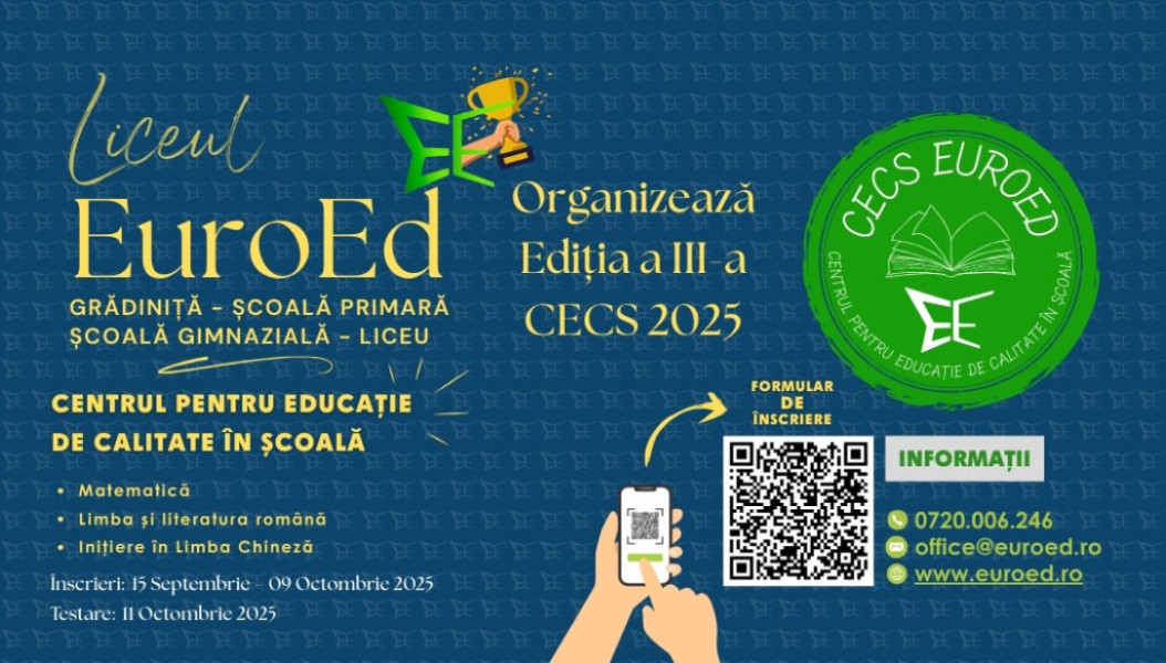 Liceul EuroEd din Iași readuce Centrul pentru Educație de Calitate pentru elevii de clasa a IV-a