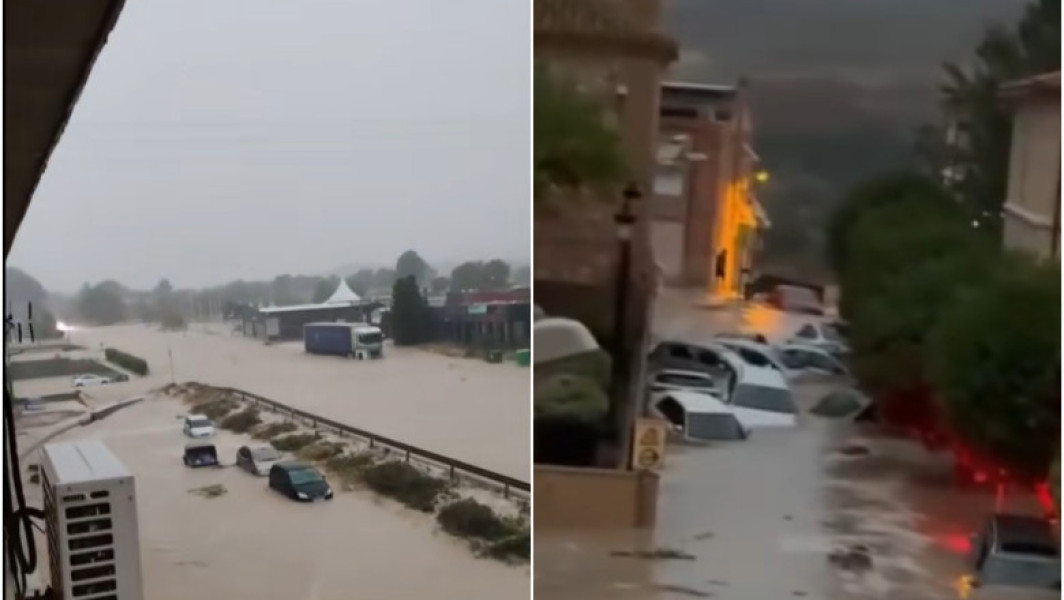 Furtună puternică în Valencia readuce aminte de inundațiile tragice din Spania