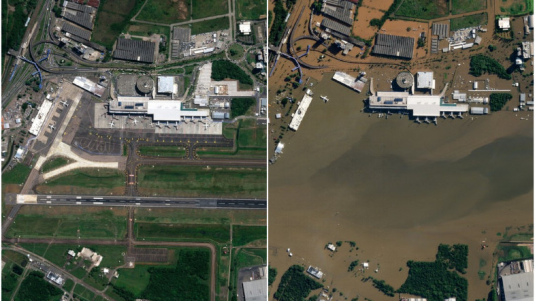 Devastări produse de inundații în Brazilia de Sud: Peste 95 de oameni au murit și alte 150.000 au fost evacuați

Sudul Braziliei, atins de ploi și inundații: Imagini satelit dezvăluie extinderea daunelor în statul Rio Grande do Sul

Zeci de mii de persoane afectate de inundații în sudul Braziliei: Guvernul acționează pentru a face față dezastrului

Populația sudului Braziliei se confruntă cu urmările unor ploi violente: Vremea extremă aduce daune semnificative